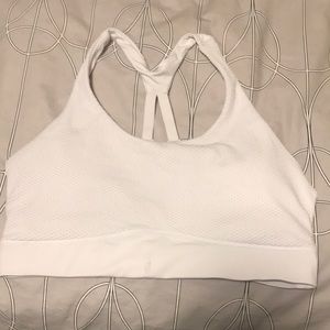 Zyia White Polka Adjustable Strappy Bra, Size XL, EUC